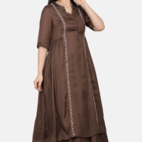 17 Mushru Silk Hand Embroidered Kurta
