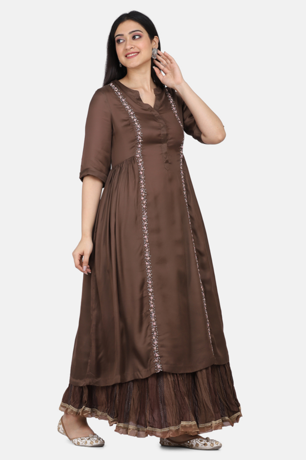 17 Mushru Silk Hand Embroidered Kurta