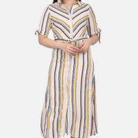 29 Shirt Dress With Hand Embroidered French Knots