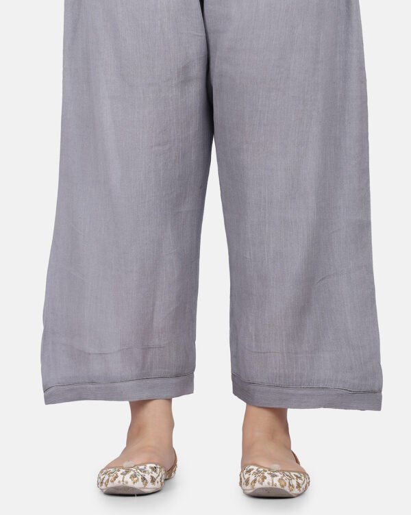 Palazzo With Fagotting On Hem (Free Size)