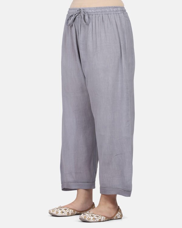 Palazzo With Fagotting On Hem (Free Size)