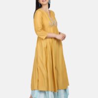 IMG_0078 Kurta With Hand Embroidered Yoke