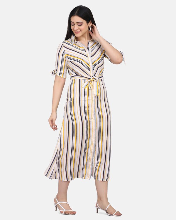 IMG_0161 Shirt Dress With Hand Embroidered French Knots