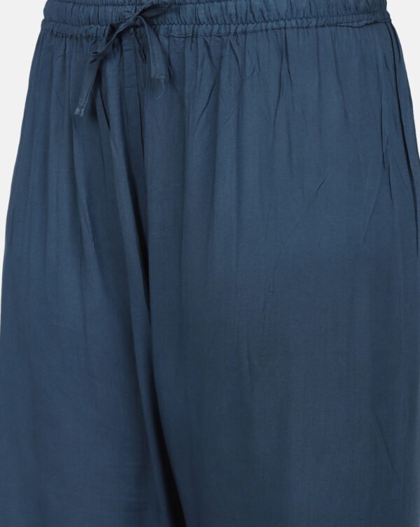 Palazzo With Embroidered  Hem (Free Size)