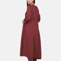 IMG_9805 Kurta With Delicate Hand Thread Embroidery And Pintucks Detailed Yoke