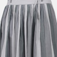 IMG_9905 Yarn Dyed Pleated Skirt With Tie Around Waist Belt (Free Size)