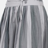 IMG_9906 Yarn Dyed Pleated Skirt With Tie Around Waist Belt (Free Size)