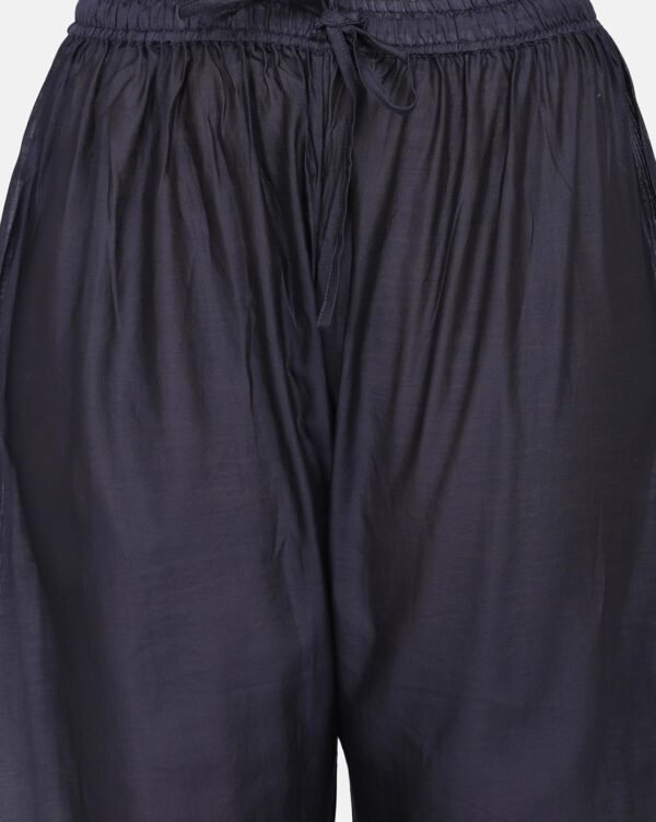 Palazzo With Mesh Detailing And Delicate Hand Embroidery (Free Size)