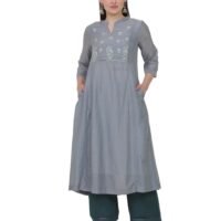 Cotton Viscose Hand Embroidered Kurta
