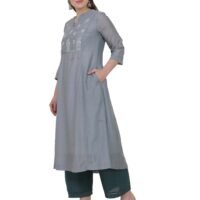 Cotton Viscose Hand Embroidered Kurta