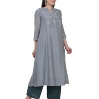 Cotton Viscose Hand Embroidered Kurta