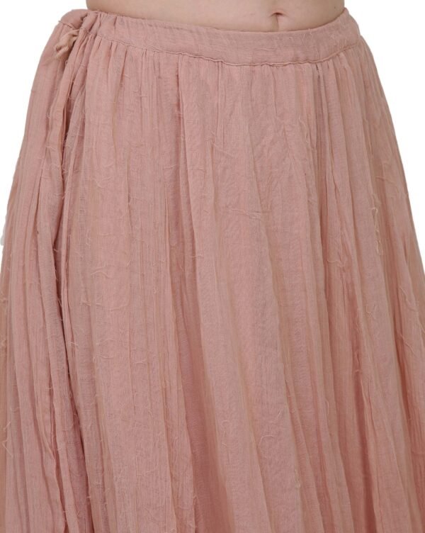 Cotton Dobby Crikled Skirt With Tissue Border (Free Size)