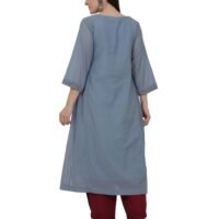 Cotton Viscose All Over Hand Embridered Kurta