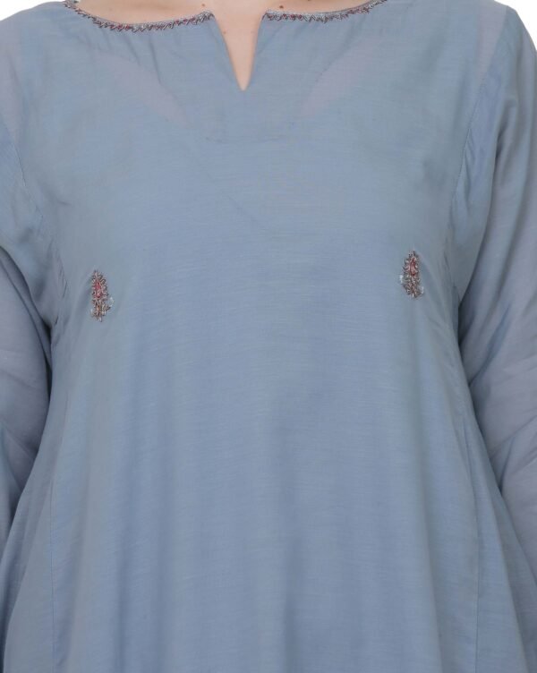 Cotton Viscose All Over Hand Embridered Kurta