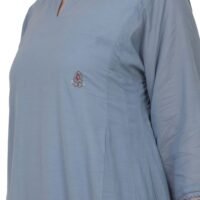 Cotton Viscose All Over Hand Embridered Kurta