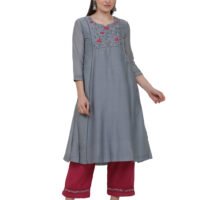 Hand Thread Embroidered Palazzo (Free Size)