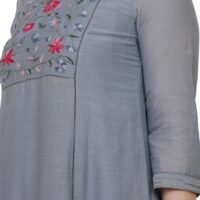 Cotton Viscose Multicolor Hand Embroidered Kurta