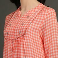 IMG_0862 Coral Yarn Dyed Hand Embroidered Tiered Dress