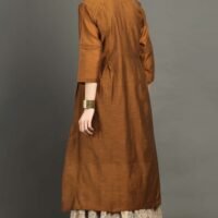 IMG_0897 Golden Chanderi Hand Embroidered Kurta
