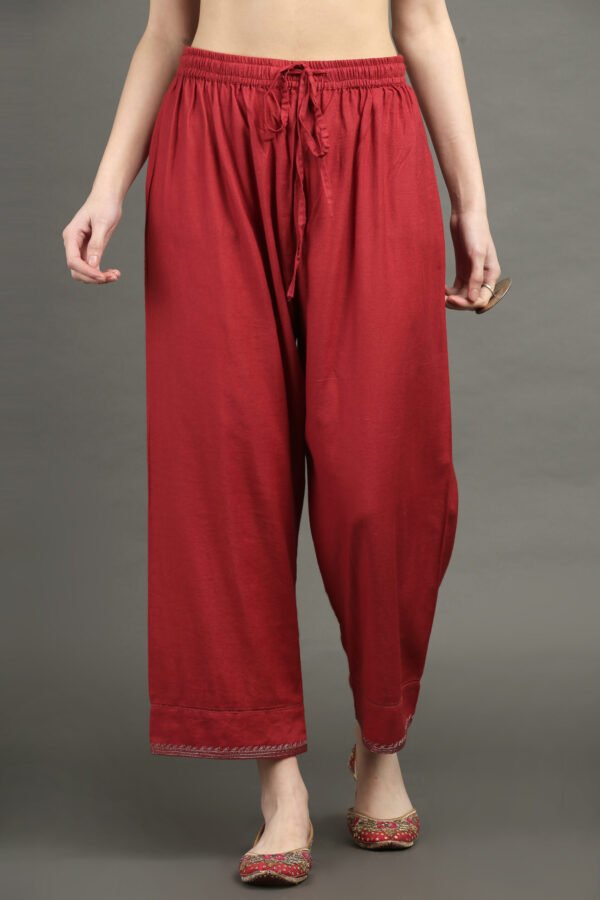 Beige Hand Embroidered Cotton Silk Farsh