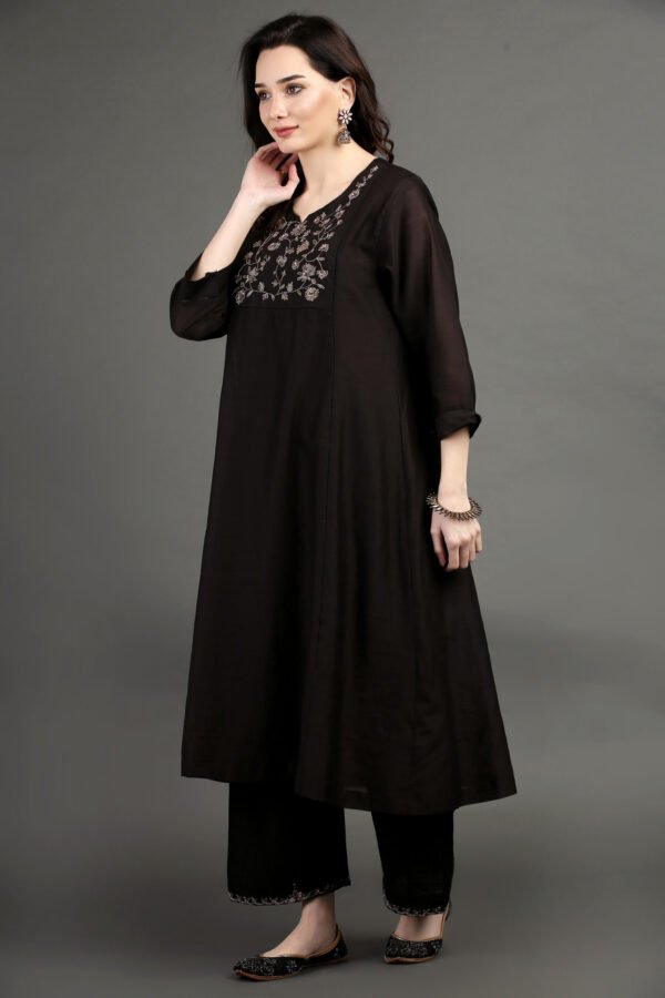 Delicate Zardozi Hand Embroidered A Line Kurta
