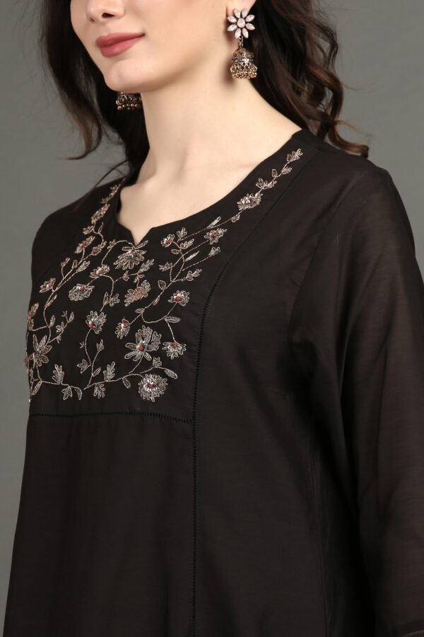 Delicate Zardozi Hand Embroidered A Line Kurta