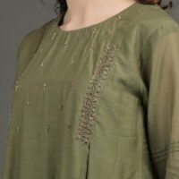 Delicate Hand Embroidered Organza Dupatta