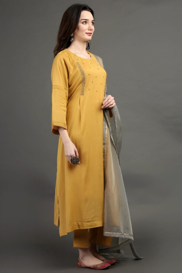 IMG_1076 Lively Yellow Hand Embroidered A Line Kurta