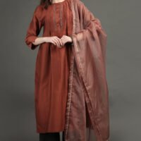 Delicate Hand Embroidered Organza Dupatta