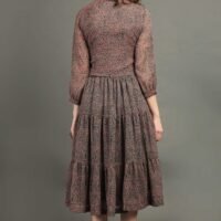 Printed Floral Tired Chiffon Dress