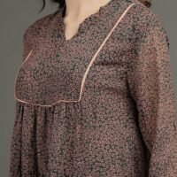 Printed Floral Tired Chiffon Dress