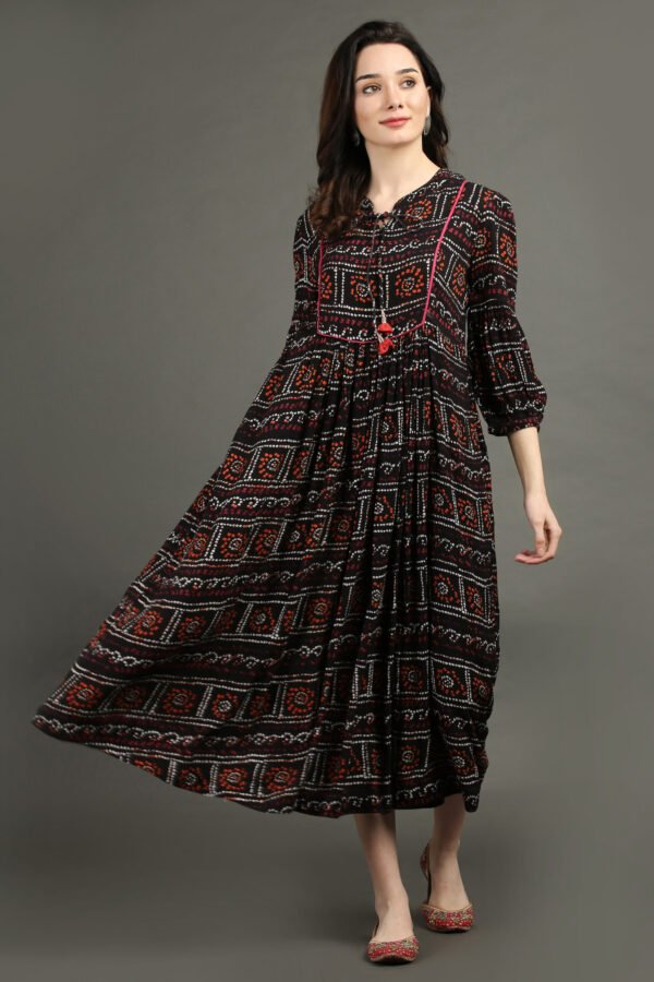 IMG_1157 Bandhni Printed Rayon Dress