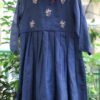 HAND EMBROIDERED COTTON SILK DRESS