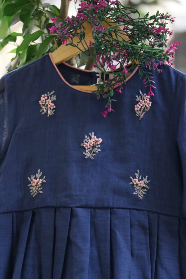 HAND EMBROIDERED COTTON SILK DRESS