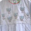 HAND EMBROIDERD COTTON YARN DYED SLUB DRESS