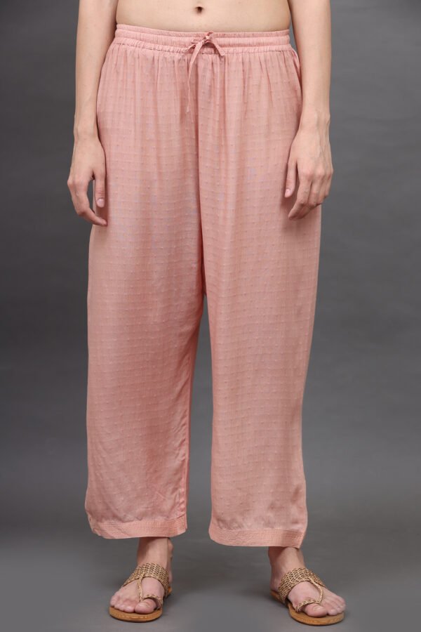 DOBBY PALAZO WITH ZARI DETAIL, PANT & DUPATTA(Set of 3)