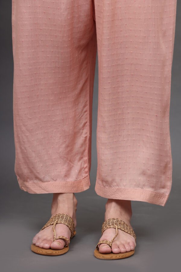 DOBBY PALAZO WITH ZARI DETAIL, PANT & DUPATTA(Set of 3)