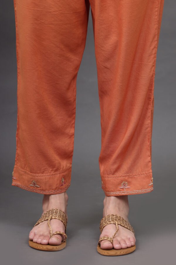 COTOTN SILK  ZARDOZI HAND EMBROIDERED KURTA , PANT & DUPATTA (SET OF 3)