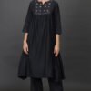 hand embroidered KURTA, PANTS, DUPATTA WITH ZARI DETAILING SETof3