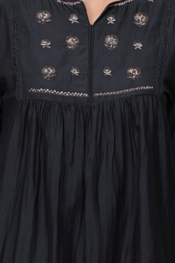 Cotton Silk hand embroidered KURTA