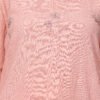 CORAL PINK HAND EMBROIDERED A LINE KURTA