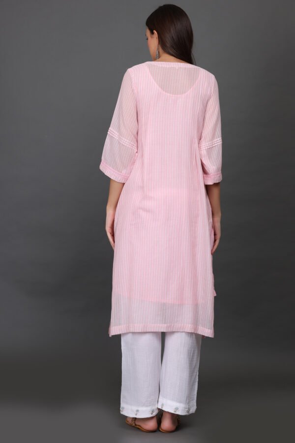 COTTON JACQUARD HAND EMBROIDERED PALAZO