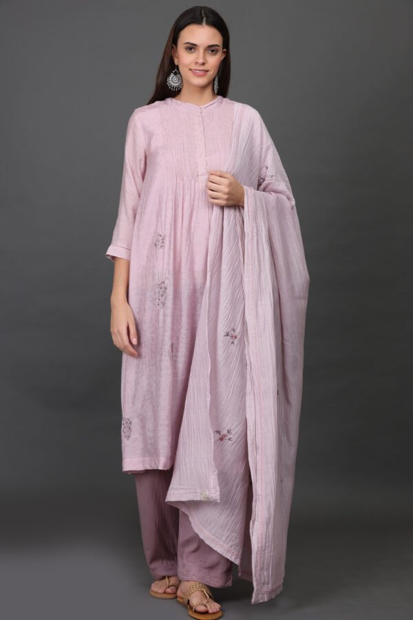 COTTON SILK HAND EMBROIDERED DUPATTA