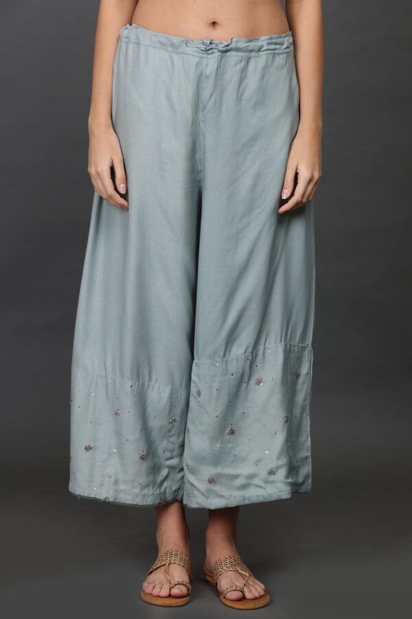 0G3A9328 LIGHT TWILL HAND EMBROIDERED FARSHI PALAZO