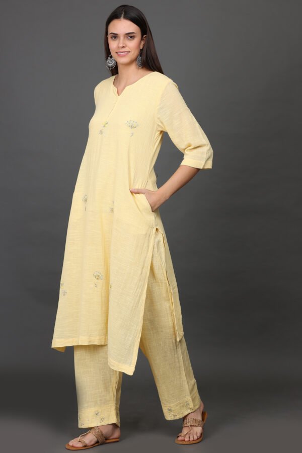 DELICATE AARI TARI/ ZARDOZI HAND EMBROIDERED PANT, KURTA, DUPATTA(SET OF 3)