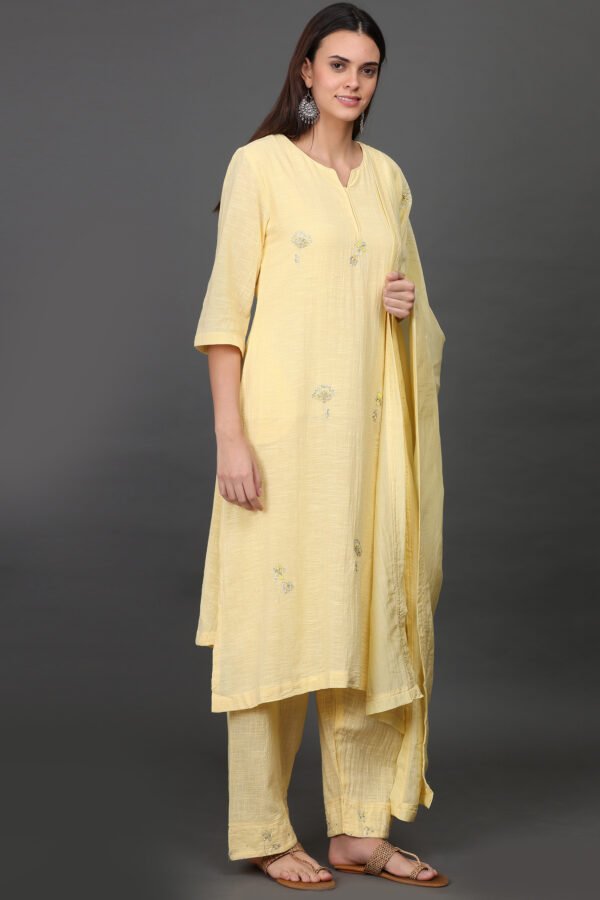 DELICATE AARI TARI/ ZARDOZI HAND EMBROIDERED PANT, KURTA, DUPATTA(SET OF 3)