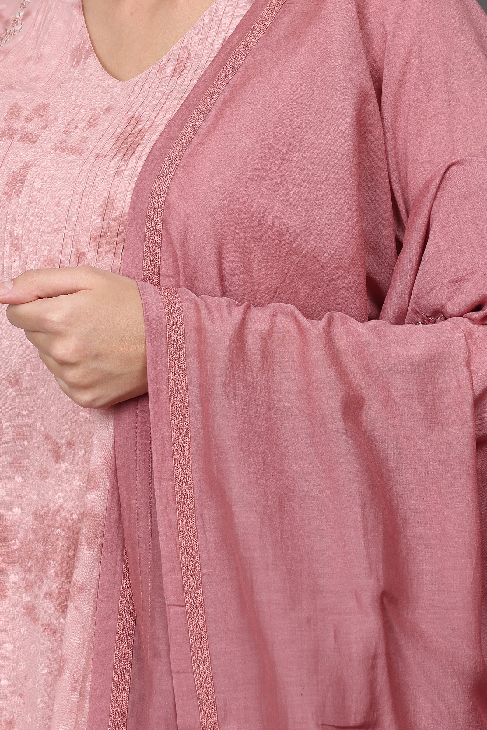 COTTON SILK  HAND  EMBROIDERED DUPATTA