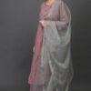 COTTON SILK, TWILL ANTIQUE, ORGANZA KURTA HAND EMBROIDERED (SET of 3)