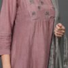COTTON SILK, TWILL ANTIQUE, ORGANZA KURTA HAND EMBROIDERED (SET of 3)