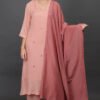 DOBBY PALAZO WITH ZARI DETAIL, PANT & DUPATTA(Set of 3)